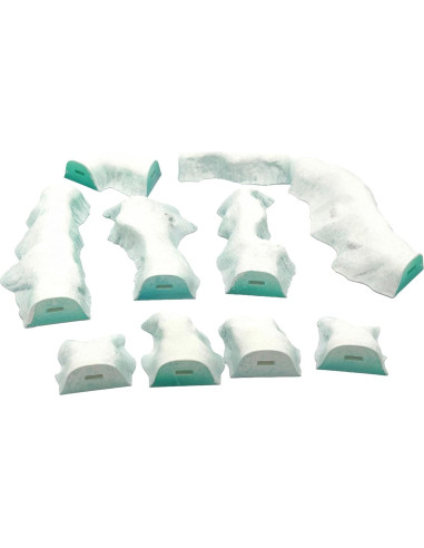 Terreno de Guerra de Mesa en Miniatura - Trinchera Hielo Terreno Pintado