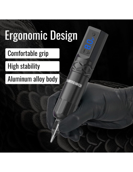 Kit de Tatuaje Profesional Wormhole WTK375 Inalámbrico 20 Piezas