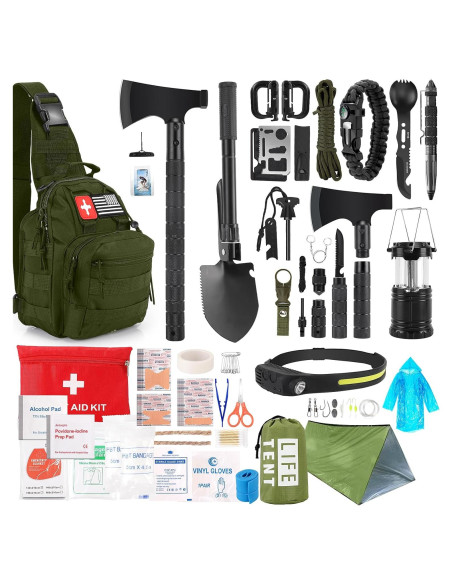 Kit de Supervivencia XIFOZA 268 Piezas con Primeros Auxilios