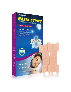 Tiras Nasales ZenithHome para Ronquidos - 100 Unidades