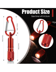 Paquete de 25 Mini Linternas LED Chengu con Mosquetón 2