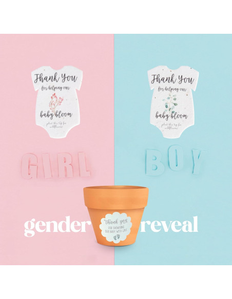 Juego de 6 Papeles Semilla Body Verde con Macetas Naranjas