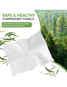 Toallas Comprimidas Desechables Fancyou 100 Pcs 23x19 cm 2