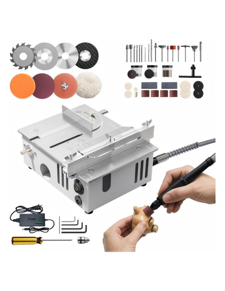 Mini Sierra de Mesa MIMYTH 200W Ajustable para Manualidades