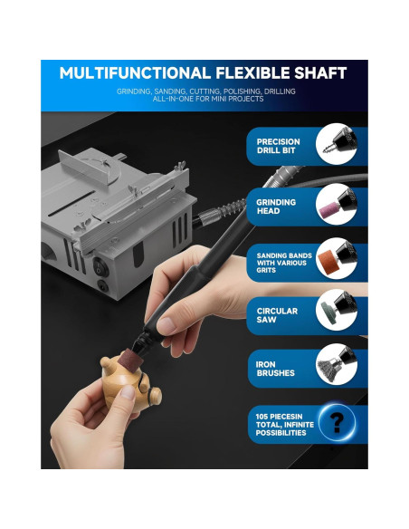 Mini Sierra de Mesa MIMYTH 200W Ajustable para Manualidades