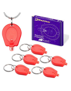 Paquete de 6 Linternas LED Rojas RaySoar para Observación Nocturna