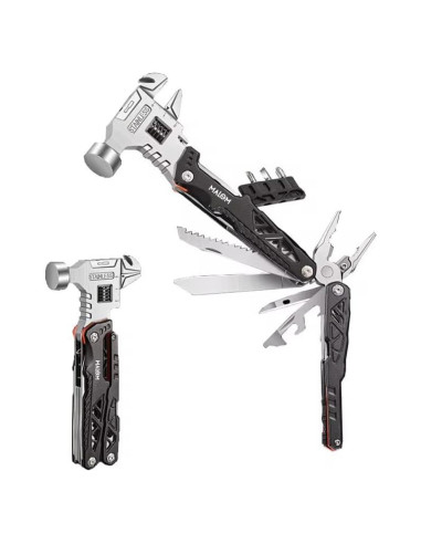 Multiherramienta 18 en 1 MALOM con Martillo y Alicate Negro