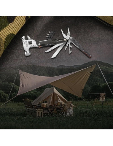 Multiherramienta 18 en 1 MALOM con Martillo y Alicate Negro