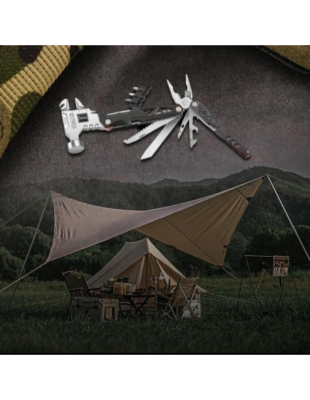 Multiherramienta 18 en 1 MALOM con Martillo y Alicate Negro