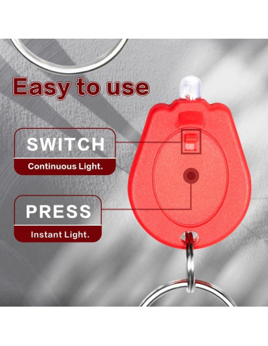 Paquete de 6 Linternas LED Rojas RaySoar para Observación Nocturna