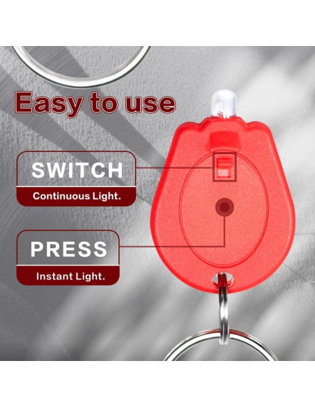 Paquete de 6 Linternas LED Rojas RaySoar para Observación Nocturna