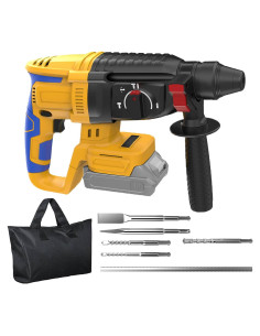 Martillo Rotativo Inalámbrico GRIONE 20V SDS 4 Modos con 5 Brocas