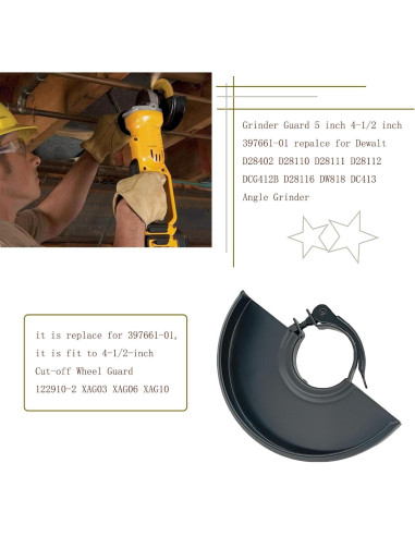 Protector de Amoladora Dewalt 5" y 4.5" Ajustable 397661-01