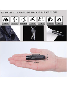 Paquete de 10 Linternas LED de Llavero KunHe 300 Lúmenes 2