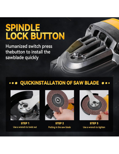 Amoladora Angular Inalámbrica DEWALT 20V 125mm 10,000RPM