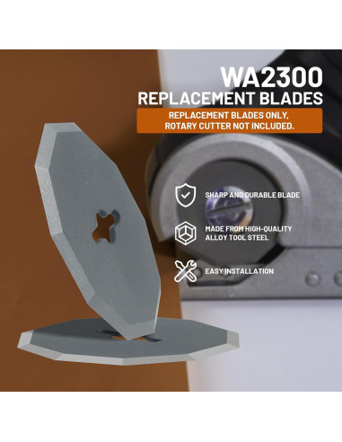 Cuchillas de Repuesto Rokiya para Worx ZipSnip 3 Pcs 3.81 cm