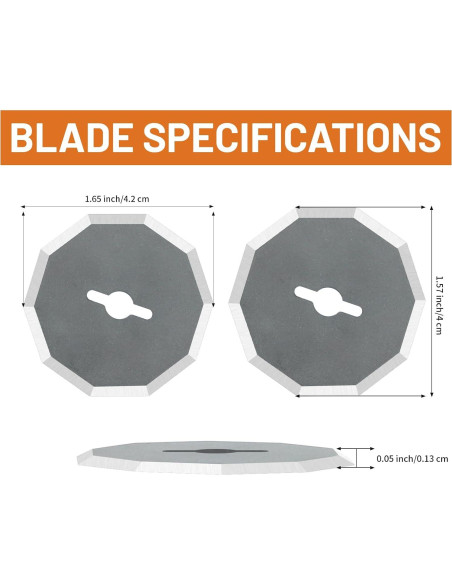 Cuchillas de Repuesto Rokiya para Worx ZipSnip 3 Pcs 3.81 cm