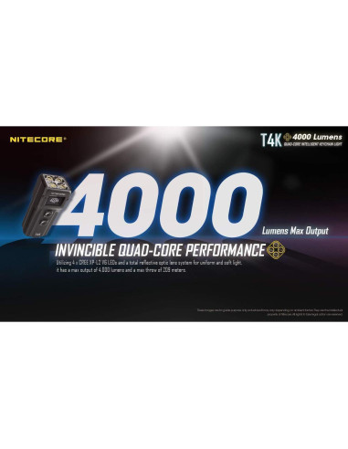 Linterna EDC Nitecore T4K 4000 lúmenes recargable USB-C