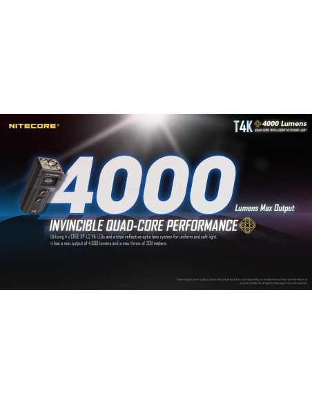 Linterna EDC Nitecore T4K 4000 lúmenes recargable USB-C
