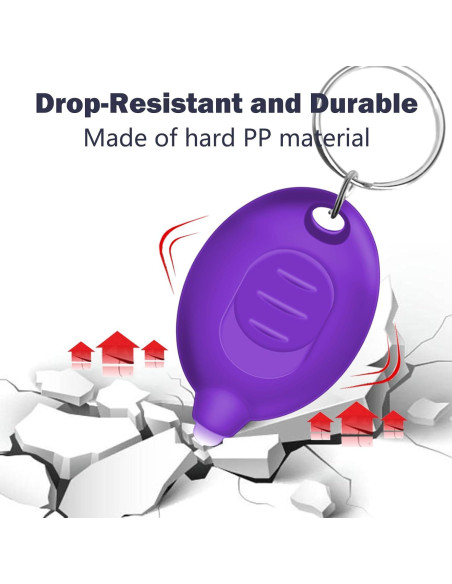 Linterna Mini UV LED Daemson de Llavero - 12 Lúmenes - 6 Piezas