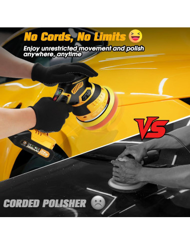 Pulidora de Coche Inalámbrica Niusken 21V 2000mAh 6 Velocidades
