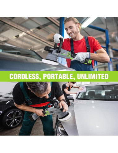 Pulidora Inalámbrica WORKPRO 20V 4.0Ah 5000 RPM para Autos