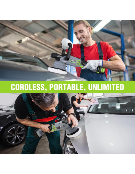 Pulidora Inalámbrica WORKPRO 20V 4.0Ah 5000 RPM para Autos