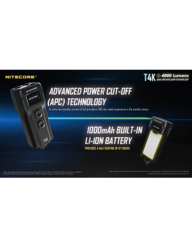 Linterna EDC Nitecore T4K 4000 lúmenes recargable USB-C