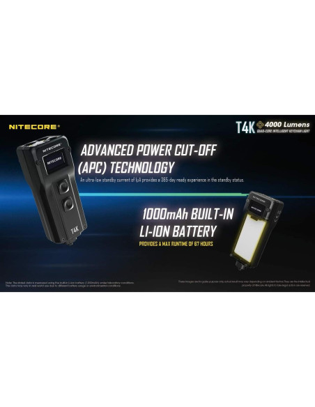 Linterna EDC Nitecore T4K 4000 lúmenes recargable USB-C