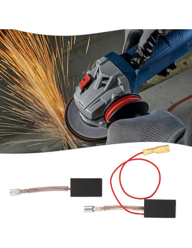 2 Pares de Cepillos de Carbón para Amoladoras Bosch 5x10x17mm