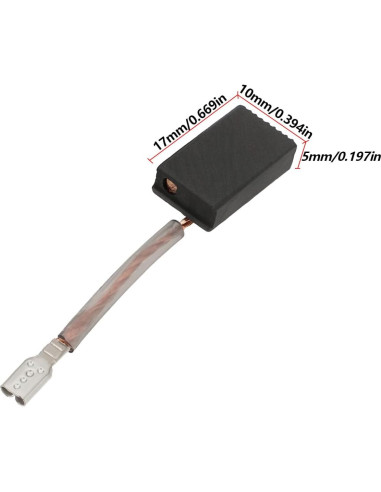 2 Pares de Cepillos de Carbón para Amoladoras Bosch 5x10x17mm