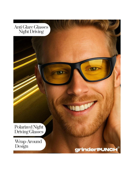 Gafas de Conducción Nocturna Polarizadas GrinderPUNCH Amarillas Gafas de Conducción Nocturna Polarizadas GrinderPUNCH Amarillas