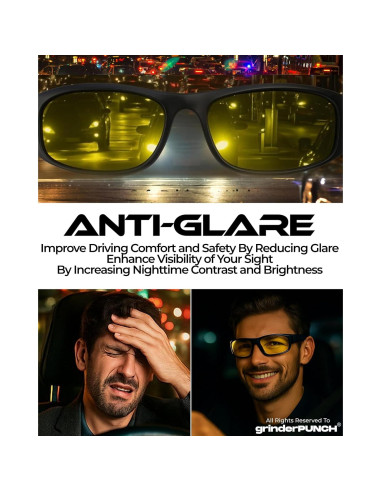 Gafas de Conducción Nocturna Polarizadas GrinderPUNCH Amarillas