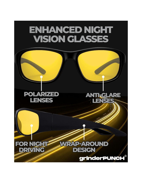 Gafas de Conducción Nocturna Polarizadas GrinderPUNCH Amarillas Gafas de Conducción Nocturna Polarizadas GrinderPUNCH Amarillas