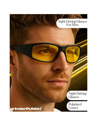 Gafas de Conducción Nocturna Polarizadas GrinderPUNCH Amarillas