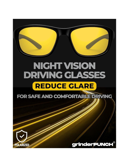 Gafas de Conducción Nocturna Polarizadas GrinderPUNCH Amarillas Gafas de Conducción Nocturna Polarizadas GrinderPUNCH Amarillas