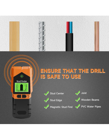Buscador de Vigas Bistee T50 - Escáner 6 en 1 con LCD