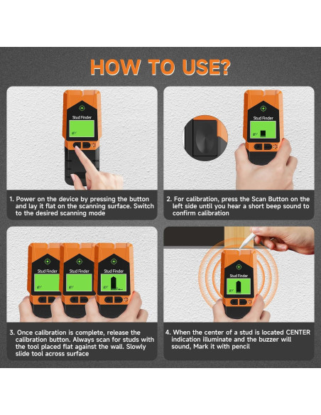 Buscador de Vigas Bistee T50 - Escáner 6 en 1 con LCD