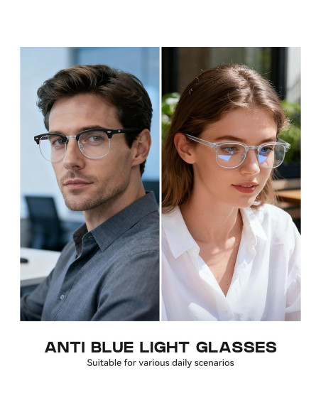 Gafas anti luz azul Perfectmiaoxuan unisex 2 pares