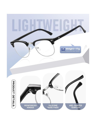 Gafas anti luz azul Perfectmiaoxuan unisex 2 pares