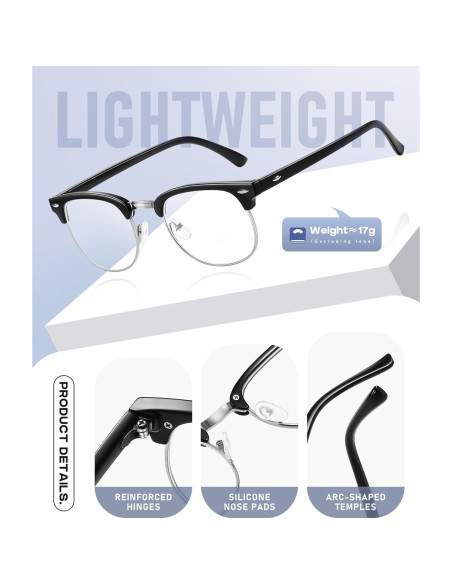 Gafas anti luz azul Perfectmiaoxuan unisex 2 pares