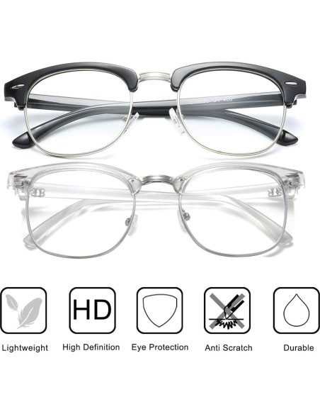 Gafas anti luz azul Perfectmiaoxuan unisex 2 pares
