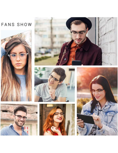 Gafas anti luz azul Perfectmiaoxuan unisex 2 pares