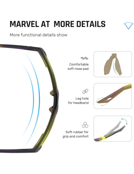 Gafas de sol deportivas TOREGE Nautilus UV400 unisex TR90