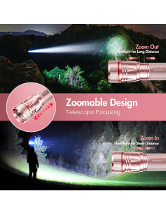 Linterna Recargable WdtPro SFL002 LED 10H Rosa Compacta 2