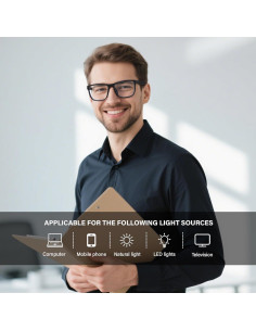 Gafas Anti Luz Azul RSQQAV UV400 Hombres Marco Cuadrado 2