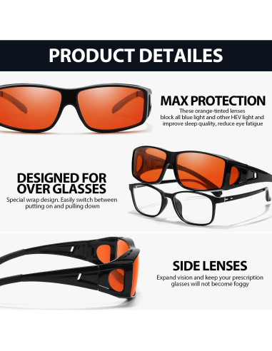 Gafas Anti Luz Azul VIEWBETTER VB0311 Naranja Ámbar Unisex