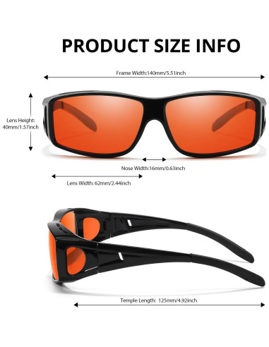 Gafas Anti Luz Azul VIEWBETTER VB0311 Naranja Ámbar Unisex