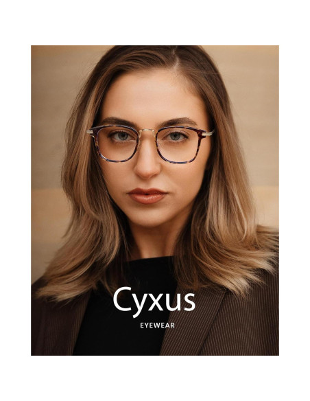 Gafas de luz azul Cyxus TR90+Metal cuadradas anti-reflejo