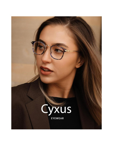 Gafas de luz azul Cyxus TR90+Metal cuadradas anti-reflejo